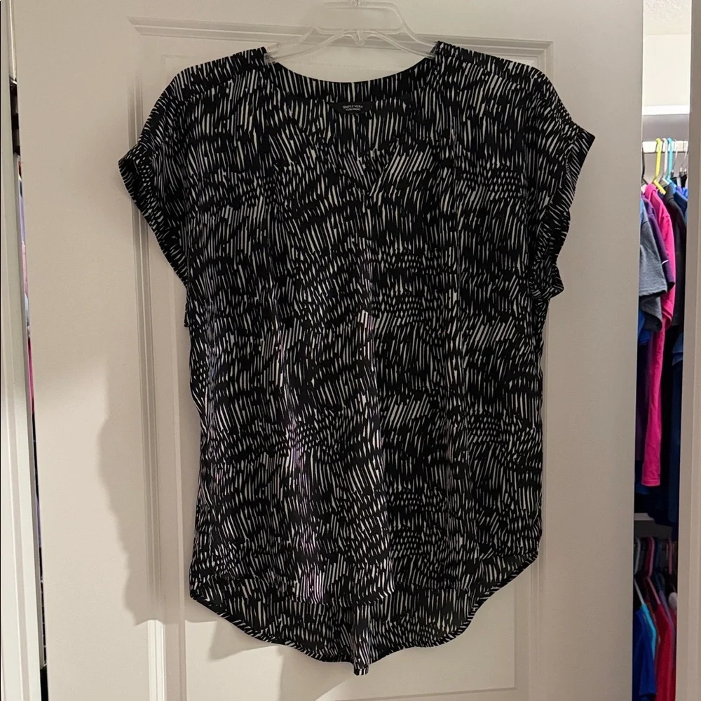 Simply Vera Vera Wang Pink, Yellow & Black 3-Piece Tunic Set - Picture 4 of 10